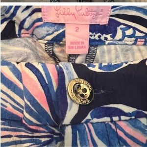 Lilly Pulitzer Kelly Ankle Pants Blue Pink Koi